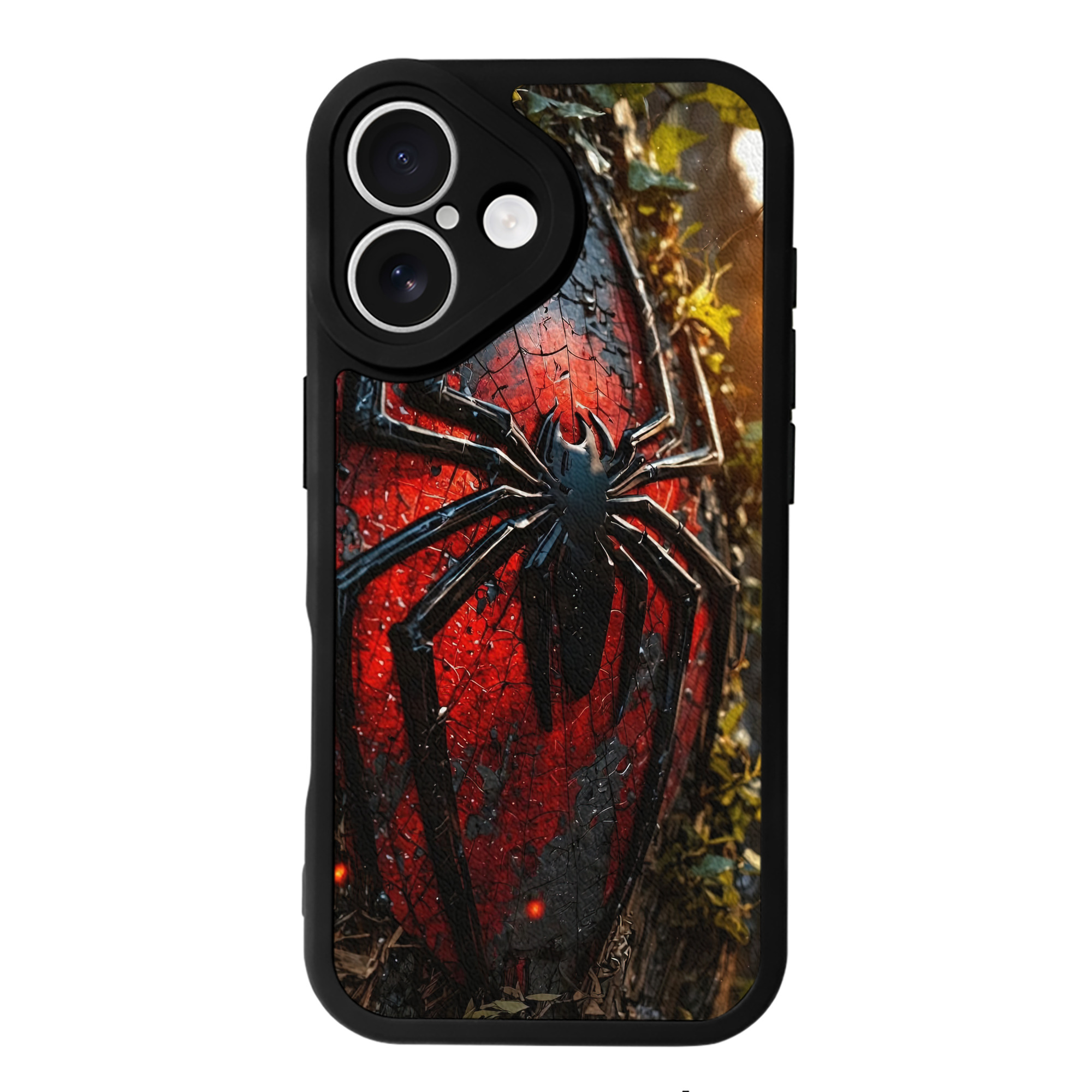 （画像用） Spider Man スパイダーマン 【iPhone 16シリーズ対応】シリコンスマホケース（レザー調） 材質：シリコン
